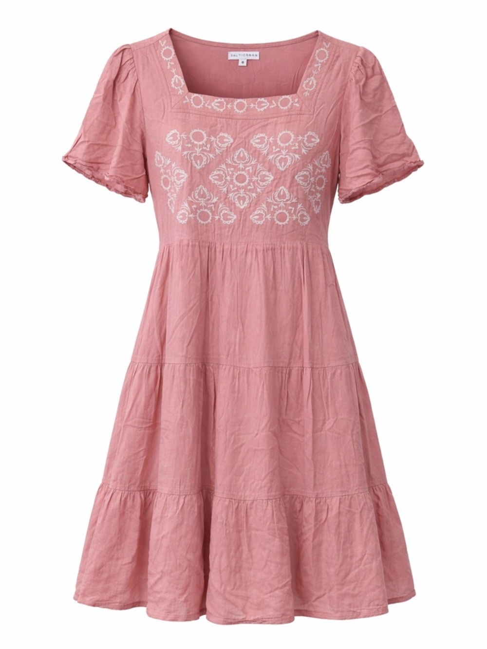 Baltic Born Cambridge embroidered pink dress, small